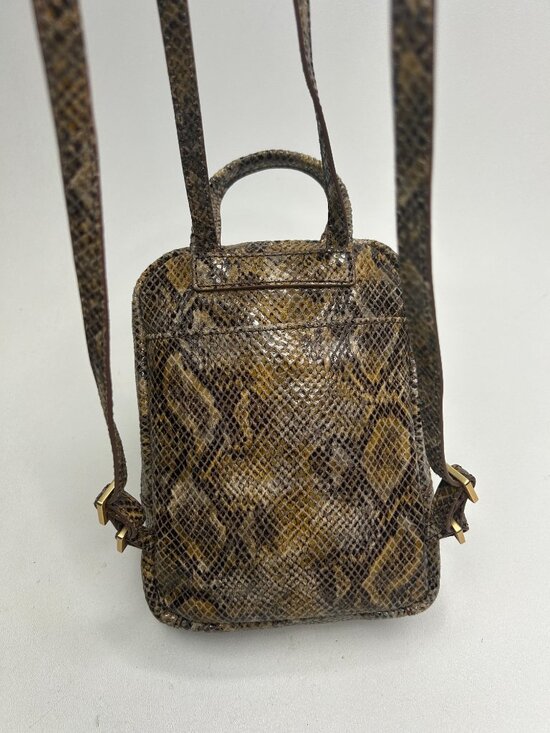 HAMMITT Mini Backpack in Brown Snakeskin Print with Gold Studs main image 9